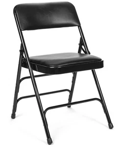 XL Series Folding Chairs (4 Pack) - 1.25'' Padded Vinyl Seat, Durable & Comfy - Picture 1 of 20