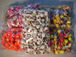 100 NUOVE TESTE MASCHERA PIOMBO 3/8 OZ. ASSORTIMENTO WALLEYE JIGS 1/0 - Foto 1 di 4