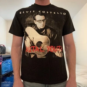 Vintage 1994 Elvis Costello Brutal Youth Tour T-Shirt Herren Large 90s Rock Music - Bild 1 von 9