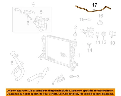 FORD OEM 00-02 LS,Thunderbird Cooling Radiator Components-Vent Hose XW4Z8276CA - Image 1 of 2