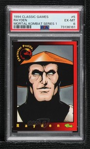 1994 Classic Mortal Kombat Character Profile Rayden #5 PSA 6 0b3o