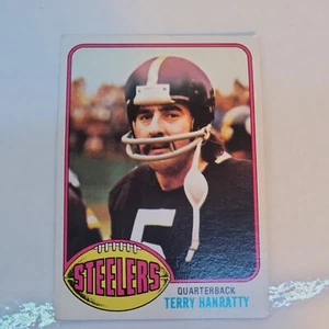 1976 Topps Terry Hanratty #442 NM centered, Pittsburgh Steelers Football - Picture 1 of 2