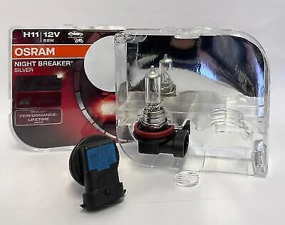 SALE!!! OSRAM H11 12V 55W NIGHT BREAKER SILVER Headlight Bulbs(Twin) #242 - Image 1 of 4