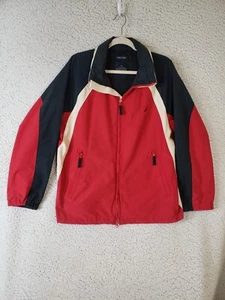 Nautica Jacket Mens M Red White Blue Y2K Golfcore 90s Retro USA Outdoorwear - Picture 1 of 12