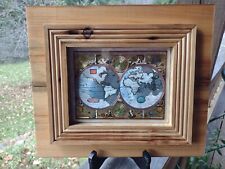 Framed Foil Map Reproduction Of A New & Accurate Map Of The World Dated 1626