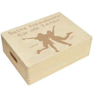 CHICCIE Holzbox Personalisiert Beste Freundinnen Gravur Geschenkidee Geburtstag - Bild 1 von 16
