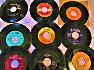 DO WOP & ROCK n' ROLL LOT 9 GREAT 45's [EDSELS-BLUE-NOTES-BEACHBOYS-ETC] 9 45's - Picture 1 of 5