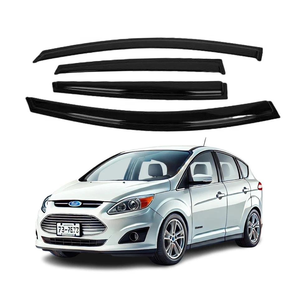 Fits for Ford C-Max 2013-2018 Side Window Visor Sun Rain Deflector Guard Thick - Image 1 of 4