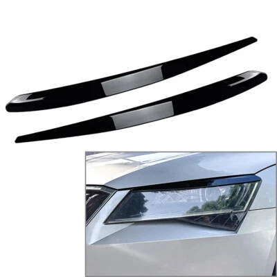 Headlight Headlamp Eyebrow Eyelids Frame Cover Trim For Skoda Superb B8 2015-19 - Image 1 of 4