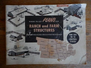 Vintage 1957 where to get plans for ranch farm structures Dealers Booklet Shed - Picture 1 of 12