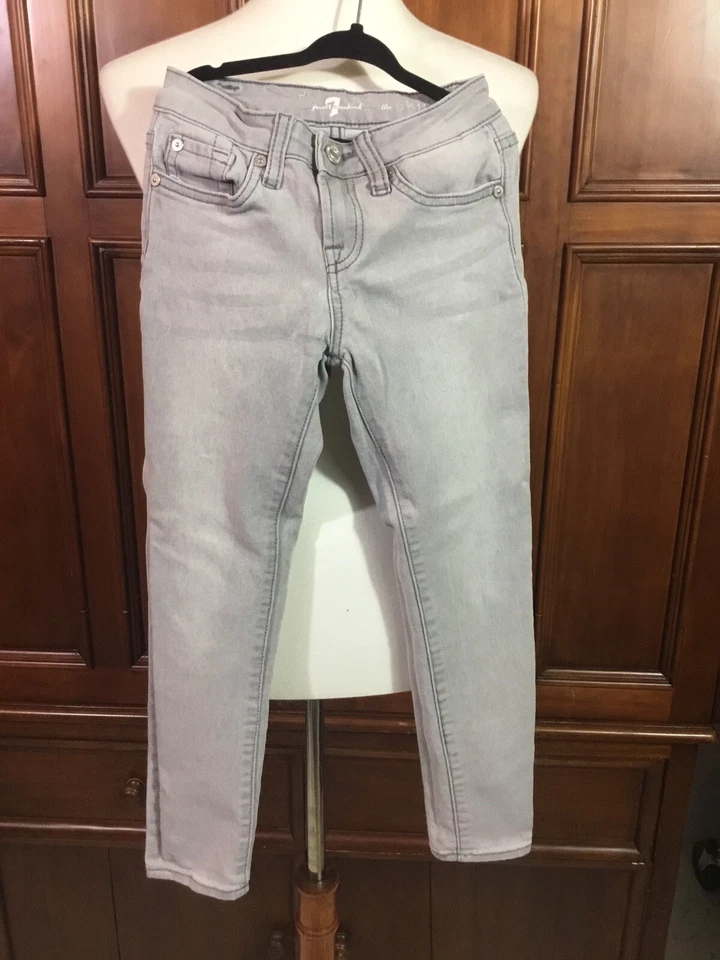 Jeans 7 for all humanity Gris desgastado niñas jóvenes Talla 7 LkNw Gran Oferta Must Ha Foto 1 de 4