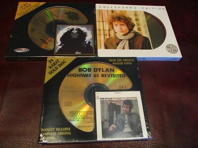 BOB DYLAN 24 KARAT 3 GOLD CDS TREMENDOUSLY RARE DCC + CBS & AUDIO FIDELITY SET - Image 1 of 2