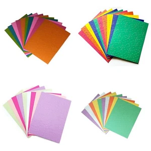 10 CONFETTI Celebration Embossed WORDS A2 Card Fronts - You Choose Color Set - Picture 1 of 9