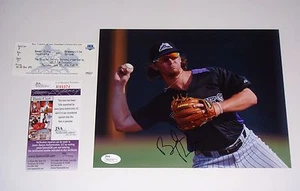 Brendan Rodgers Colorado Rockies Signed Color 8x10 Action photo JSA CERT W/TIX - Picture 1 of 1