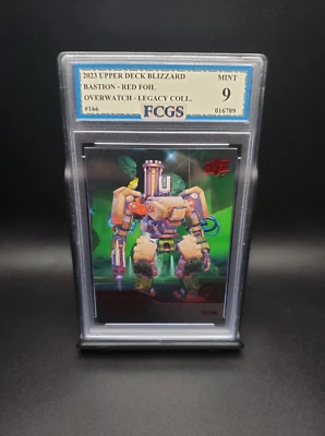 Bastion Red Foil #166 (2023) UD Blizzard Overwatch Legacy - Graded 9 [FCGS] MINT - Image 1 of 2