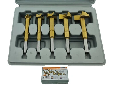 5-tlg. Forstnerbohrer Set Holzbohrer Satz Zentrierspitze Scharnierbohrer 15-35m - Bild 1 von 4