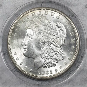 1921-D Morgan Dollar PCGS MS63 Old Rattler Holder Nice! #ENY6 - Picture 1 of 4