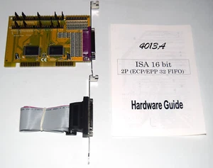 Tarjeta ISA Paralelo EPP/SPP 16 bits Nuevo New - Zdjęcie 1 z 3