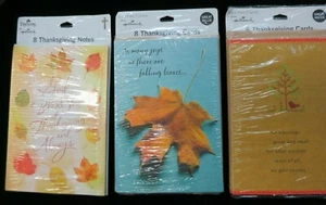 Sello de Acción de Gracias 8 Tarjetas de Felicitación y Sobres Nuevo De Colección Lote de 3 CC-7 - Imagen 1 de 7