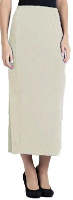 Long Pencil Skirt PonteRoma Jersey Fabric Rear Split Ladies Plus Size - Image 1 of 4
