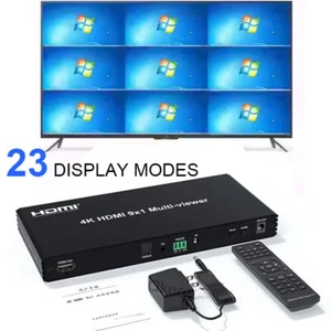 Multivisor HDMI 4K 9x1 con interruptor PIP sin fisuras subtítulos de audio pantalla dinámica - Imagen 1 de 14