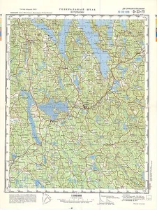 Russian Soviet Military Topographic Maps - OSTERBYMO (Sweden) 1:100 000, ed.1975 - Picture 1 of 4