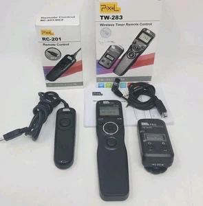 PIXEL TW-283 & RC-201 Wireless Timer Remote Control Shutter Release - Tested - Picture 1 of 6
