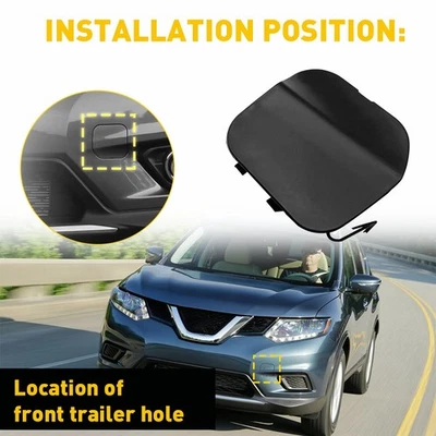 Fit for Front Rogue Nissan Bumper Tow Cap Hook Cover Eye Access 2014-2016 NEW EV - Imagem 1 de 4