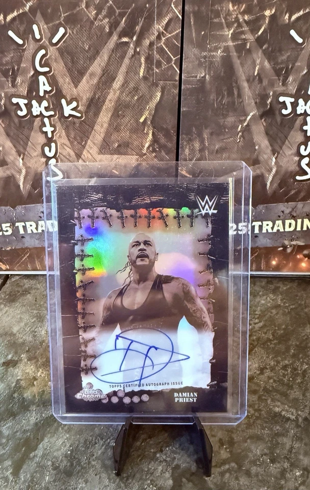 2025 Topps Chrome Cactus Jack WWE Damian Priest Famed Phantoms Autograph FPA-DAM - Image 1 of 1