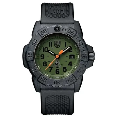 Reloj Luminox Navy Seal para hombre esfera verde correa de goma - XS.3517.NQ.SET Foto 1 de 4