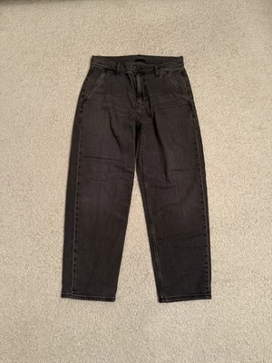 Uniqlo Jeans Sz 27X30 Faded Gray Relaxed Taper Wide Leg Baggy Denim Pants - Image 1 of 4