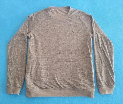 Suéter pulôver Allen Solly reversível com bolsos masculino tamanho M marrom gola redonda - Imagem 1 de 4