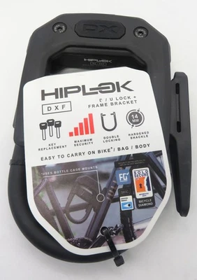 Hiplok Lock DXF D/U  with Frame Bracket  Max Security 14mm Hardened Shackle h - Image 1 of 4