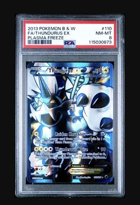  THUNDURUS EX Full Art Ultra Rare Holo #110/116 Plasma Freeze PSA 8 NM-MT - Image 1 of 2