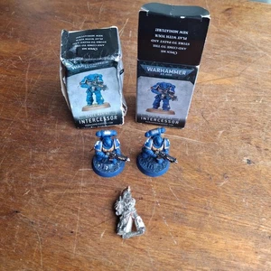 Warhammer figures, 2x Space marine intercessor plastic, 1 x space marine metal. - Picture 1 of 4