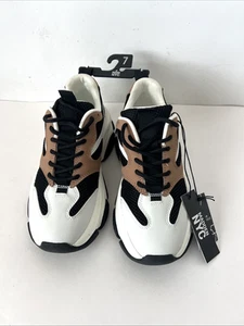 Madden NYC Women’s SIZE 7 Dad Lace-up Sneakers Color Black/Nude NWT - Picture 1 of 6