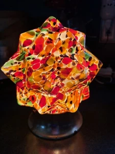 Early Original Deco Spatter End Of Day Glass Working Lamp - Picture 1 of 6