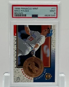 1998 Pinnacle Mint #17 โ Mike Piazza Bronze Parallel โ PSA 9 MINT ๐ - Picture 1 of 2