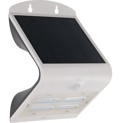 Solar LED-Flutlicht Strahler Fluter weiß Bewegungsmelder 3,2W warmweiß IP65 - Bild 1 von 4