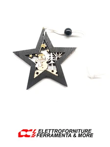 Decorazione Natalizia Legno Da Appendere 6 cm Natale Albero Palla Natività - Imagen 1 de 1