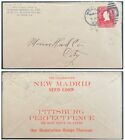 1907 US 2c envelope Ad on back for seed corn, fence; ad advertising *d
