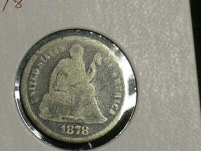 1878  Seated Liberty Dime -   COMBINE SHIPPING     AE9-2 - Image 1 of 2