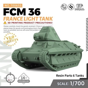 SSMODEL SS655 1/200/350/700 Militär Modellbausatz Frankreich FCM 36 leichter Panzer - Bild 1 von 24
