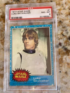 1977 TOPPS STAR WARS #1 LUKE SKYWALKER RC PSA 8 NM-MT ROOKIE TOUGH! - Picture 1 of 2