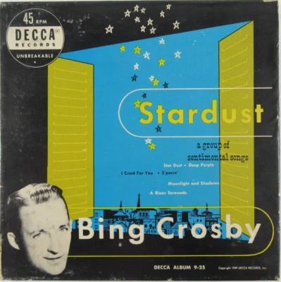 Bing Crosby Stardust Decca Records 9-25 Box Set 3 x 45 RPM Records 1949 - Image 1 of 4