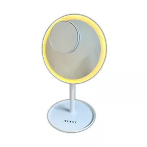 Akku Kosmetikspiegel ⌀ 17,4cm mit Licht 70 LED 3 Lichtfarben 5-fach Vergrößerung - Bild 1 von 3