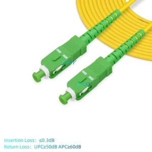 5Pcs 1m 2m 3m 5m SC/APC to SC/APC Single Mode OS2 Simplex Fiber Optic Patch Cord - Bild 1 von 8