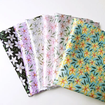 1 Meter X 1.48 Meter Floral Charmeuse Material For Scarf Dress Soft Satin Fabric - Bild 1 von 4