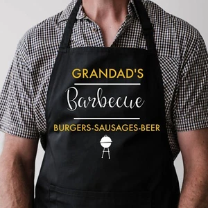 Delantal de barbacoa personalizado, regalo de barbacoa para adultos, regalo para abuelo, papá, Gradnpa - Imagen 1 de 1