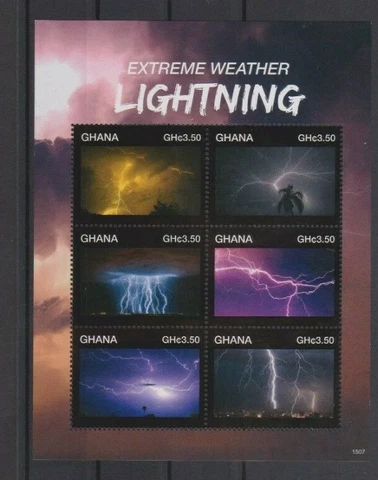 Ghana 2015 Extreme Weather Lightning  M/Sheet  MNH per scan Cover
